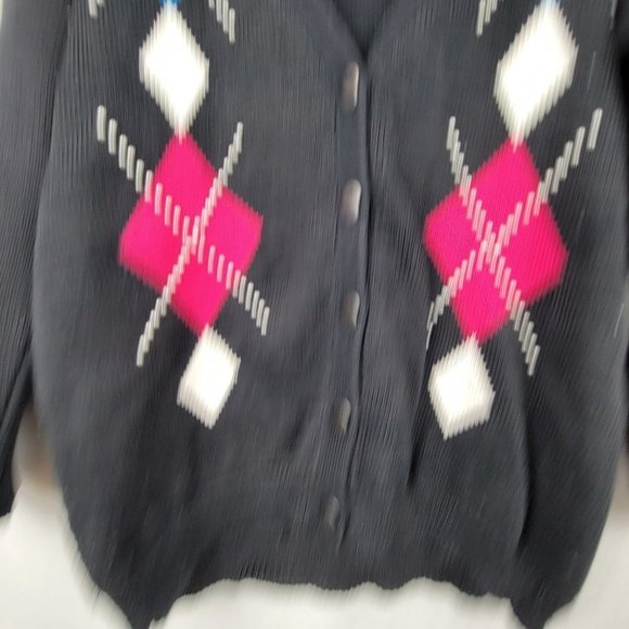 Vintage Argyle Dark Academia Cardigan - Picture 3 of 9